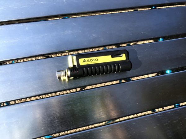 SOTOのガストーチのノズルをしまった状態